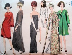 6908 VOGUE 60S EVENING A-DRESS, COAT LENGTHS PATTERN 12 32" BUST